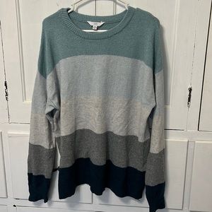 Blue striped sweater